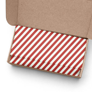 Red and White Striped Pattern Tissue Paper