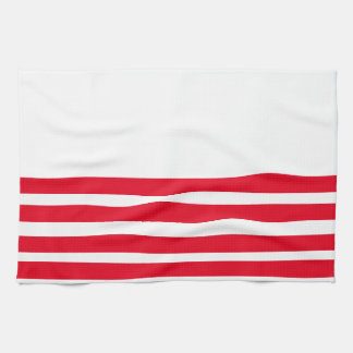 Red and White striped  Tea Towel