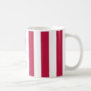 Red and White Stripes Coffee Mug