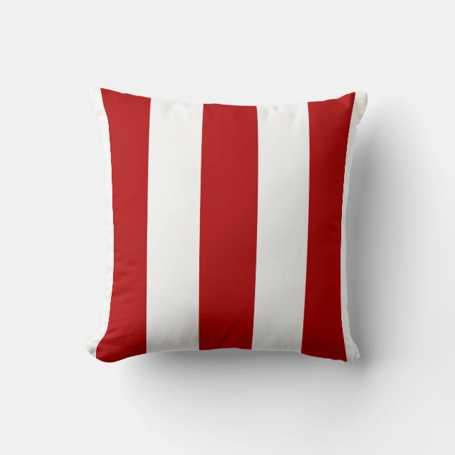 Red And White Stripes Cushion (Front)