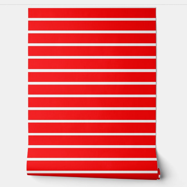 Red and White Stripes Design Wallpaper (Unrolling)