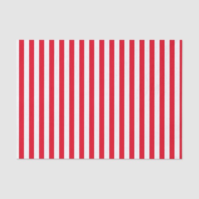 Red and White Stripes | DIY Background Tissue Paper (Front)