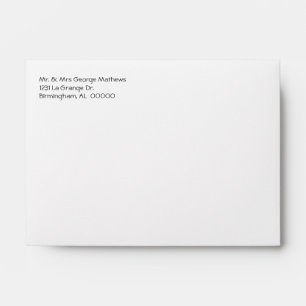 Red and White Stripes Invitation Envelope