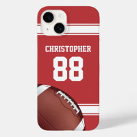 Red and White Stripes Jersey Grid Iron Football