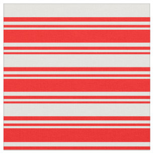 Red and White Stripes/Lines Pattern Fabric