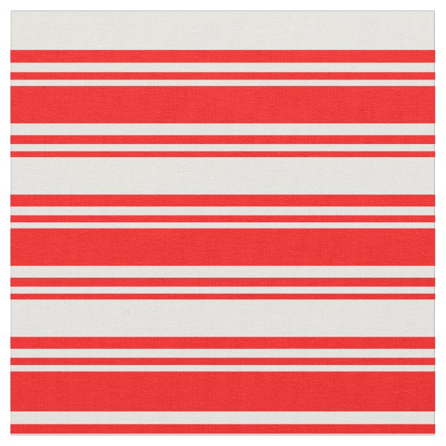 Red and White Stripes/Lines Pattern Fabric (Close Up)