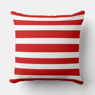 Red and White Stripes Nautical Inspired Cushion