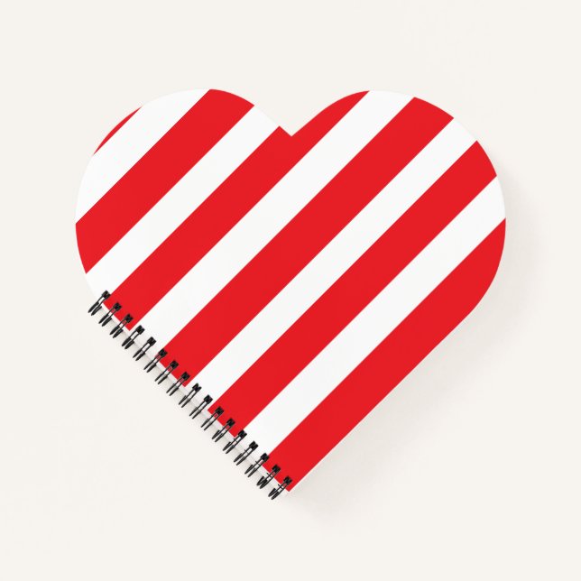 Red and white stripes notebook (Front)