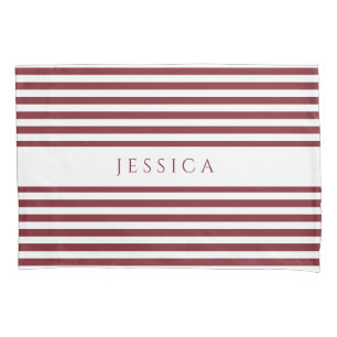 Red And White Stripes  Pillowcase