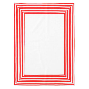 Red and White Stripes Tablecloth