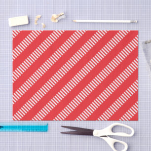 Red and White Stripes Tissue Paper