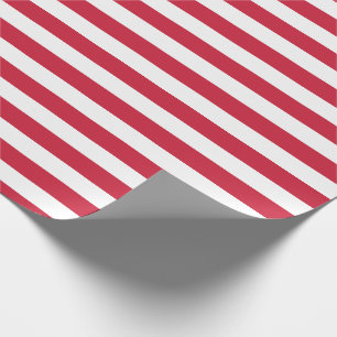 Red and White Stripes Wrapping Paper