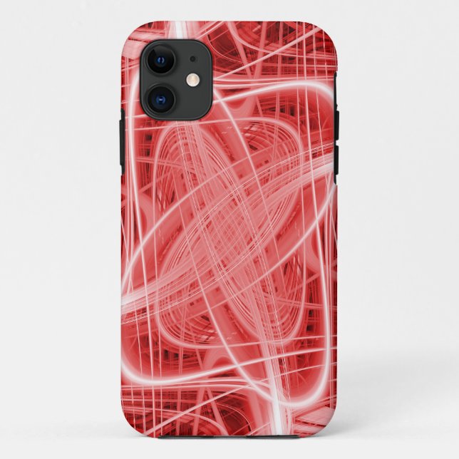 Red and white swirls Case-Mate iPhone case (Back)