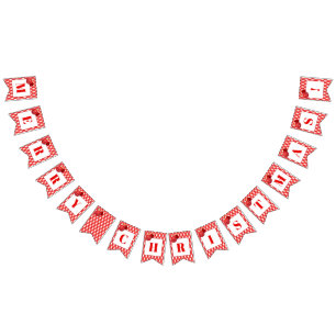 Red and White Theme / Merry Christmas Bunting