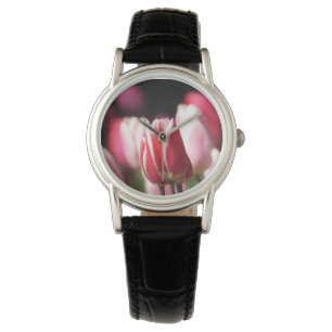 Red and White Tulip Watch