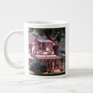 Red and White Victorian - Martha's Vineyard Large Coffee Mug