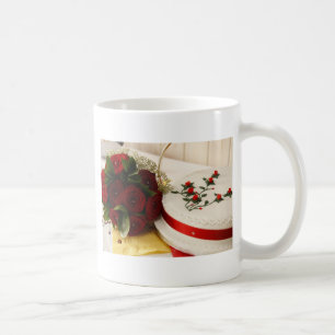 Red and White Wedding Cake Coffee Mug