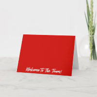 Red and White Welcome to the Team New Employee