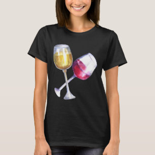 Red And White Wine Glasses T-Shirt