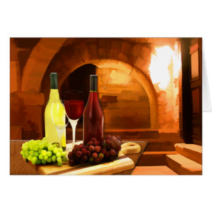 Red and White Wine in the Cellar