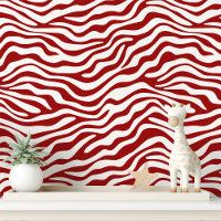 Red and White Zebra Stripe