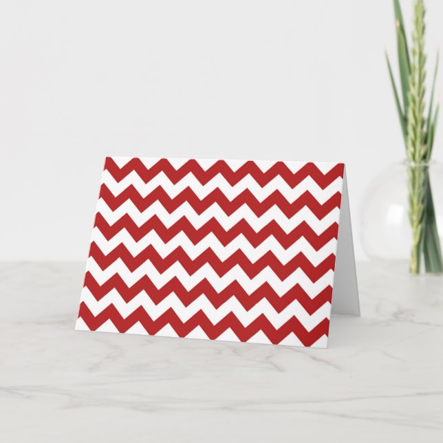 Red and White Zigzag Card (Front)