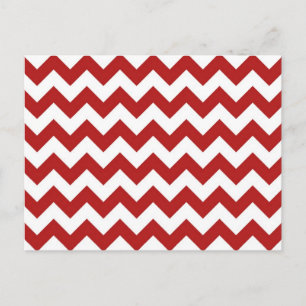 Red and White Zigzag Postcard