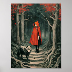 Red and Wolf Poster