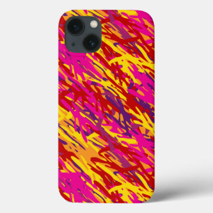 Red and Yellow Camouflage iPhone 13 Case