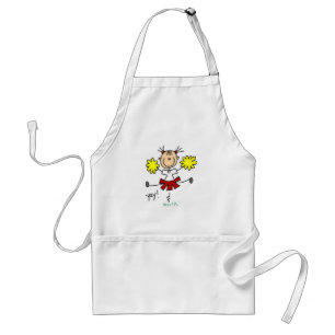 Red and Yellow Cheerleader T-shirts and GIfts Standard Apron