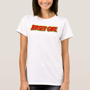 Red and Yellow Comic Jersey Girl T-Shirt