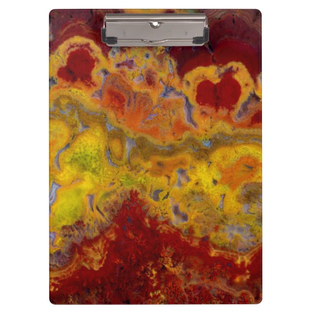 Red and yellow Crayloa Jasper Clipboard (Front)