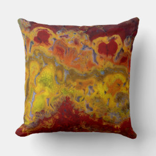 Red and yellow Crayloa Jasper Cushion
