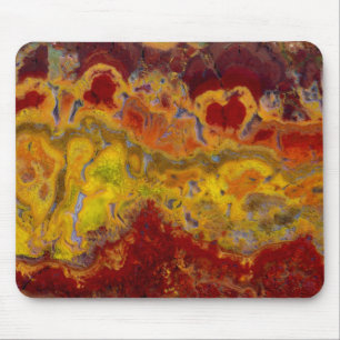 Red and yellow Crayloa Jasper Mouse Pad