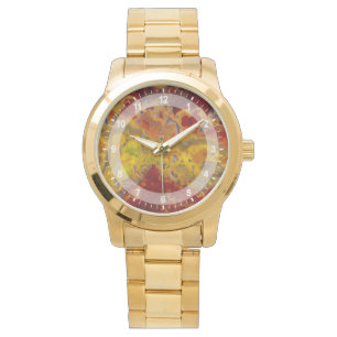 Red and yellow Crayloa Jasper Watch
