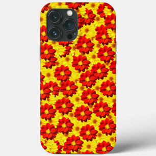 Red and yellow dahlia flowers iPhone 13 pro max case