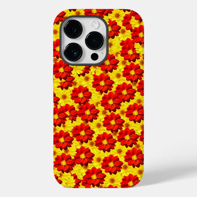 Red and yellow dahlia flowers  Case-Mate iPhone case (Back)