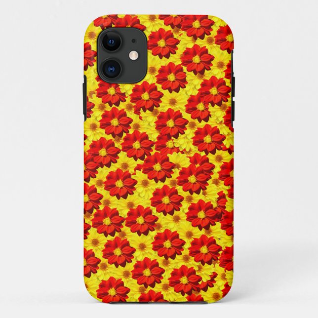 Red and yellow dahlia flowers  Case-Mate iPhone case (Back)