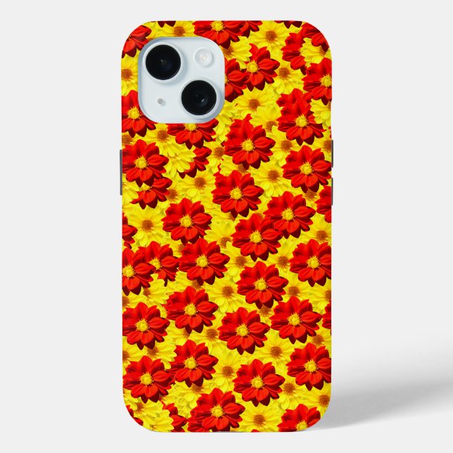 Red and yellow dahlia flowers  Case-Mate iPhone case (Back)