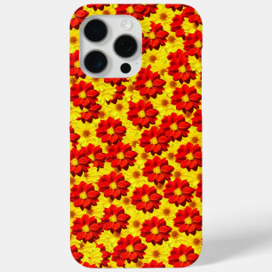 Red and yellow dahlia flowers iPhone 15 pro max case