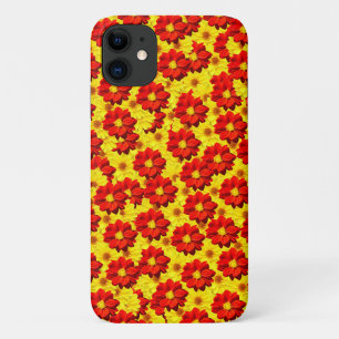 Red and yellow dahlia flowers iPhone 11 case