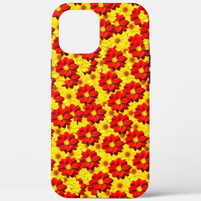 Red and yellow dahlia flowers  Case-Mate iPhone case (Back)