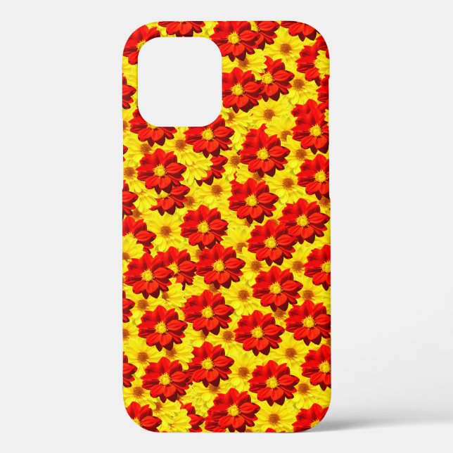 Red and yellow dahlia flowers  Case-Mate iPhone case (Back)