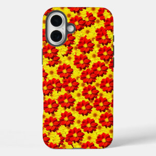 Red and yellow dahlia flowers  iPhone 16 plus case
