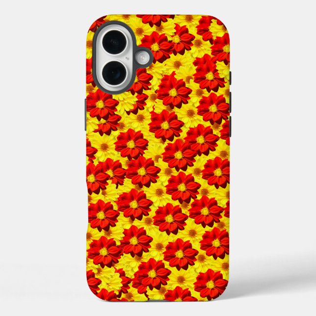 Red and yellow dahlia flowers  Case-Mate iPhone case (Back)