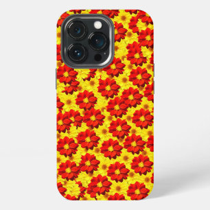 Red and yellow dahlia flowers iPhone 13 pro case