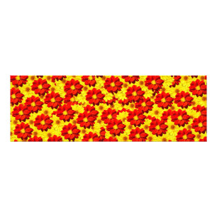 Red and yellow dahlia flowers photo print