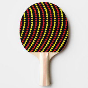 Red and Yellow Dots Cool Ping Pong Paddle