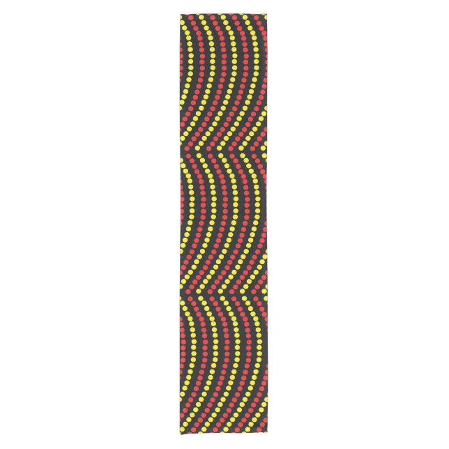 Red and Yellow Dots Cool Short Table Runner (Front)