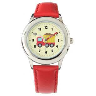 Red and Yellow Dump Truck Kids Watch